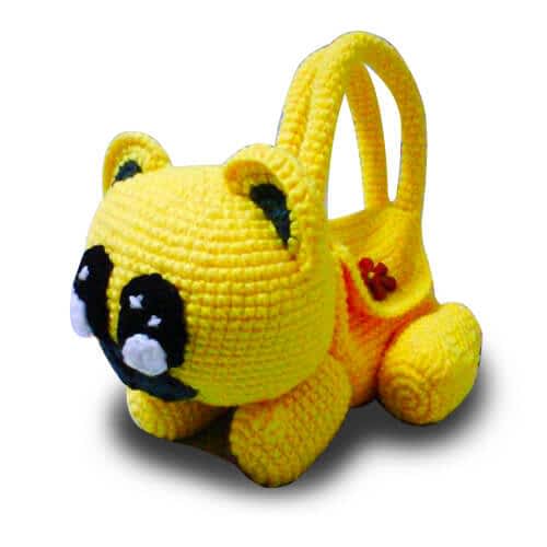 stuffed yellow cat